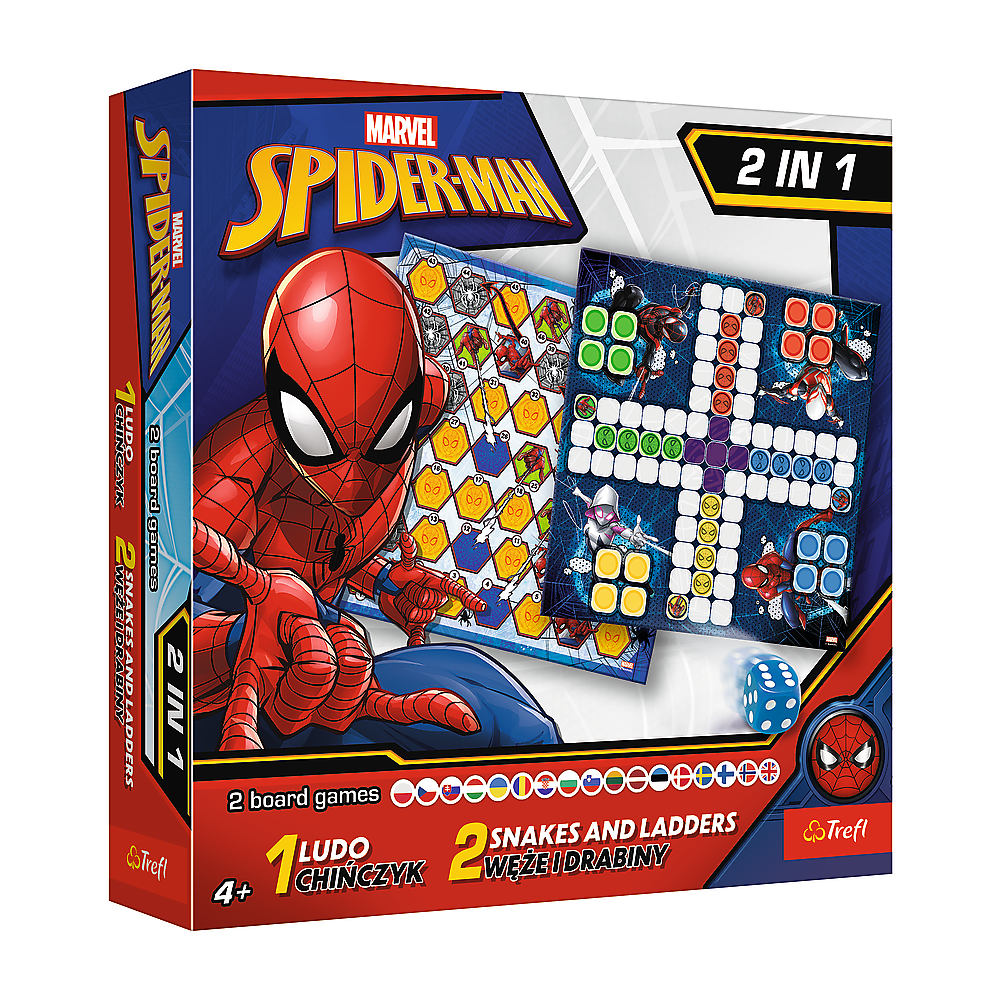 Gra 2w1 Chińczyk Węże i drabiny Spider-Man 02419