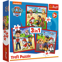 Puzzle 3w1 Wesołe pieski Paw Patrol 34867
