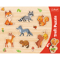 Puzzle 7 ramkowe układanki kształtowe Las 31307