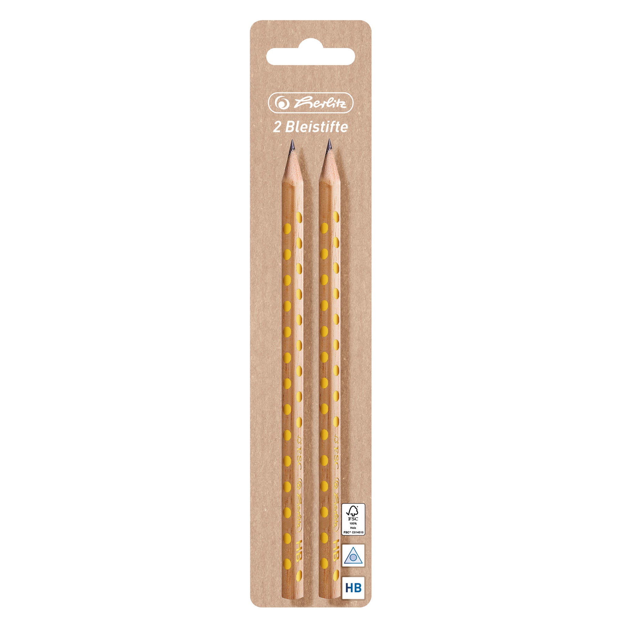 Ołówek HB pure glam Herlitz 2 sztukI blister
