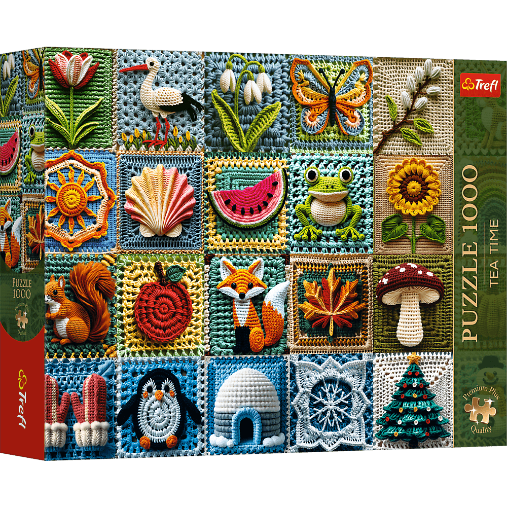 Puzzle 1000 Trefl Premium Plus Tea Time Szydełkowanie Cztery Pory Roku 12116