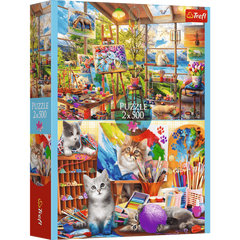 Puzzle 2x500 Sztuka malowania 37530