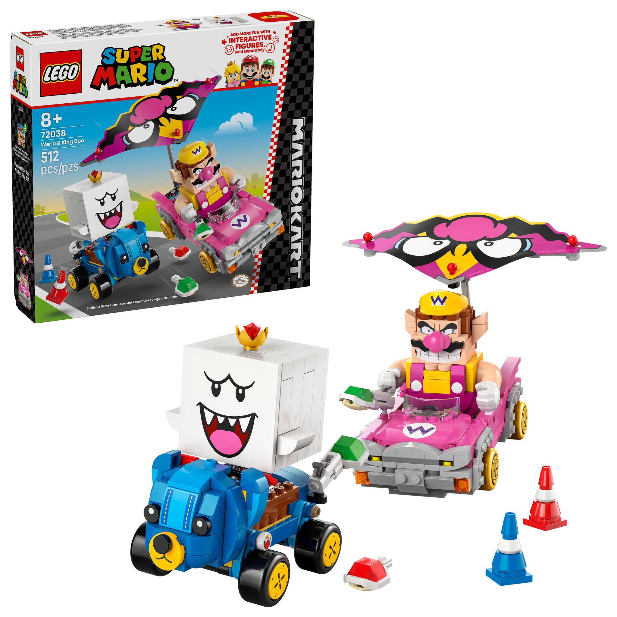 LEGO Super Mario Mario Kart Wario i King Boo 72038