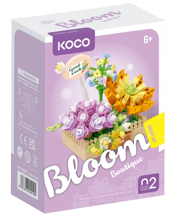 Klocki KOCO sukulenty doniczka 295 elementów