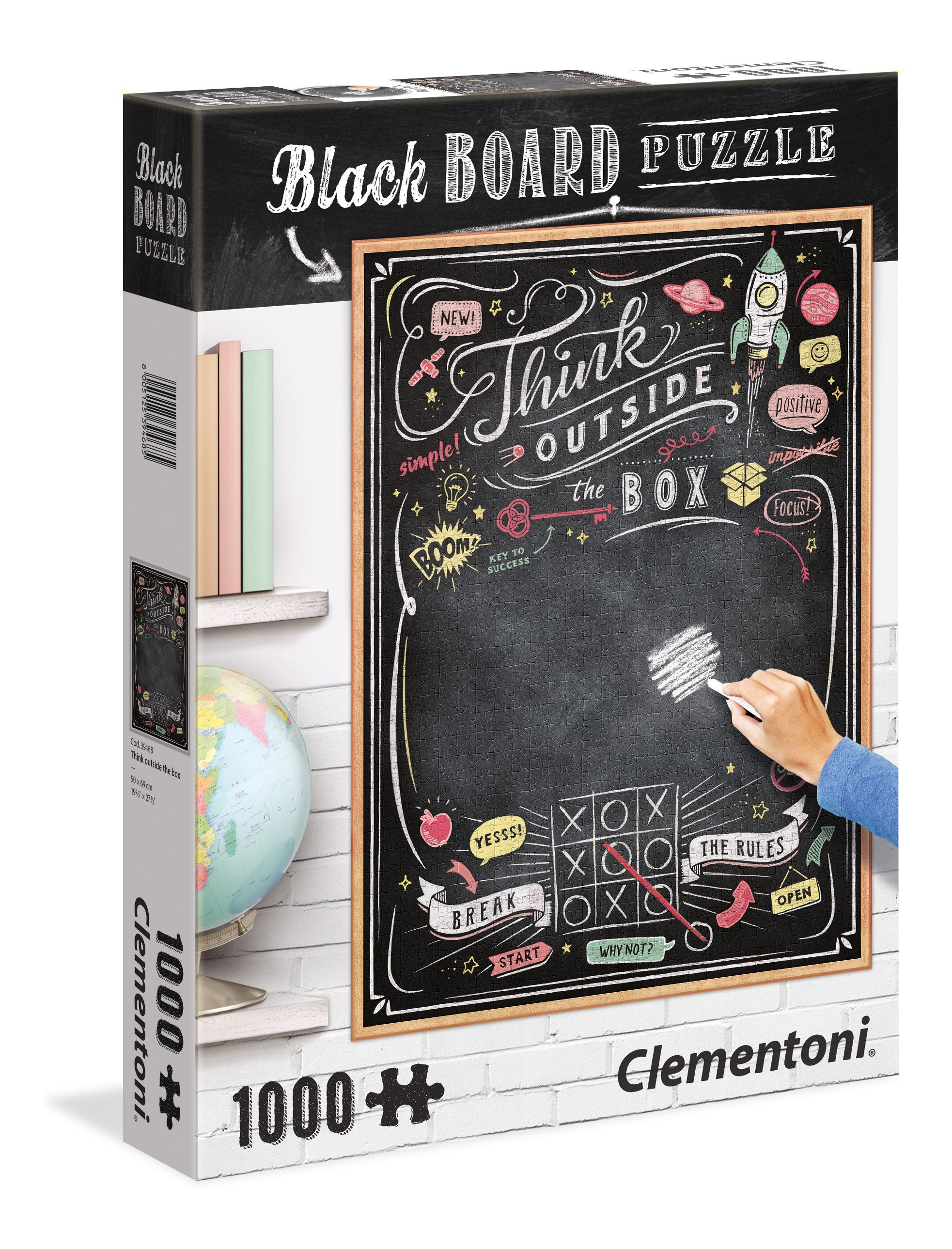 Puzzle 1000 czarna tablica Myśleć nieszablonowo 39468
