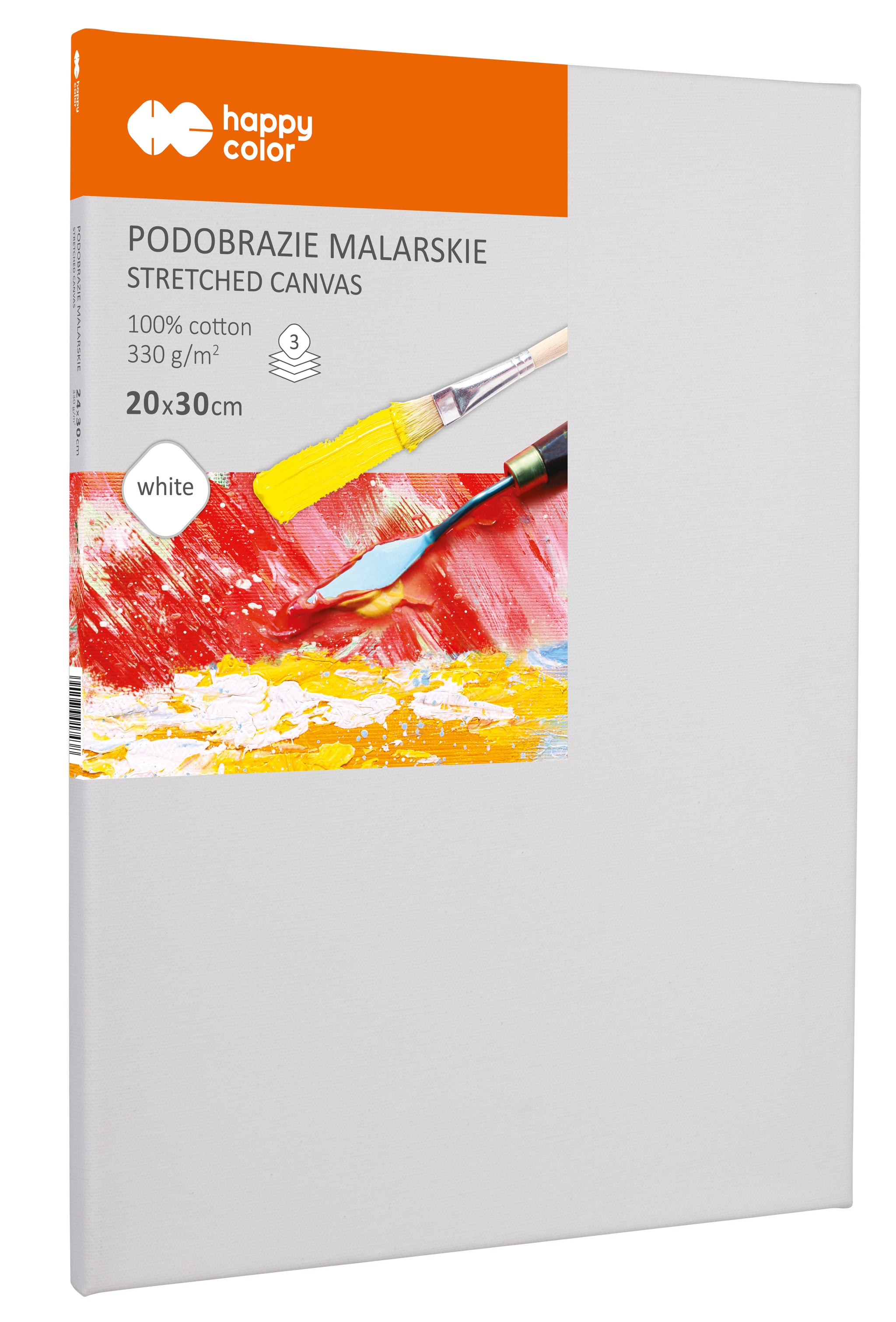 Podobrazie malarskie bawełniane 20X30cm płótno 330gsm Happy color