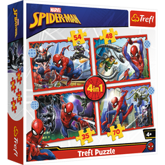 Puzzle 4w1 (35,48,54,70) Bohaterski SpiderMan 34384