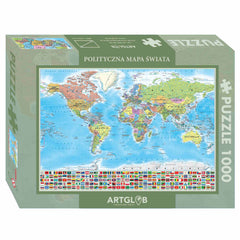 Puzzle 1000 Świat polityczny mapa