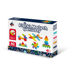 Klocki małych geniuszy puzzle 80 elementów