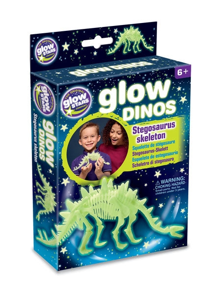 Świecący w ciemności szkielet Stegosaurus