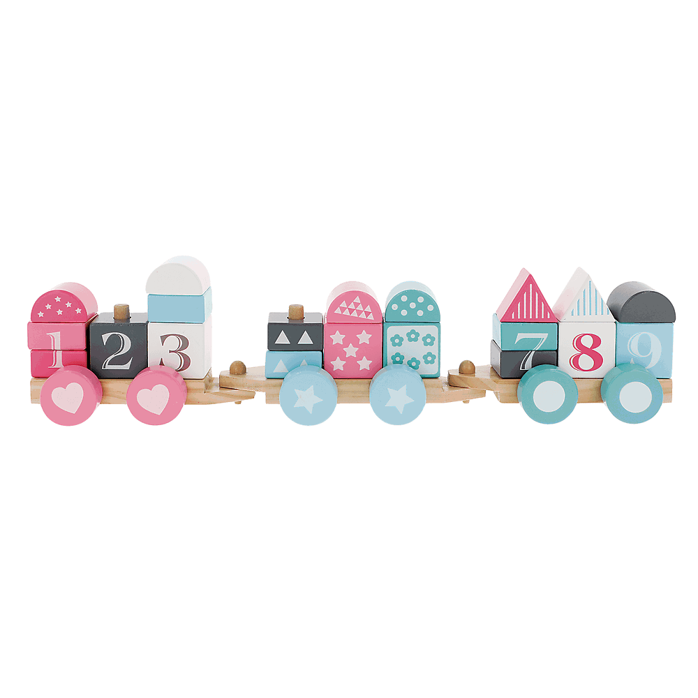 Pastelowe drewniane Wagoniki 61341