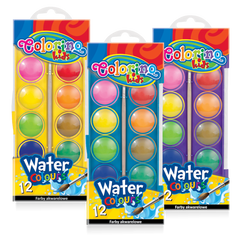 Farby akwarelowe Colorino Kids duża pastylka standard 12 kolorów