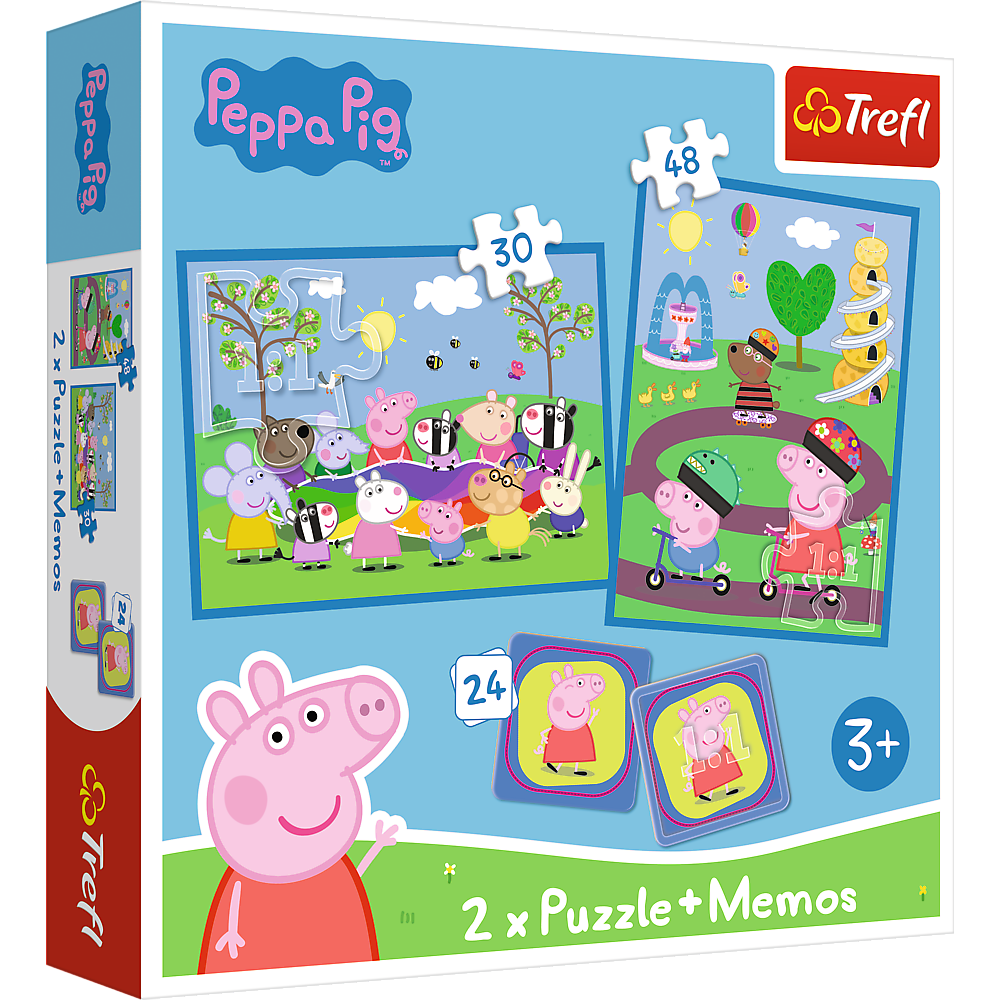 Puzzle 2w1 + memos Radosne chwile ze Świnką Peppą 93331