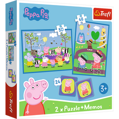 Puzzle 2w1 + memos Radosne chwile ze Świnką Peppą 93331