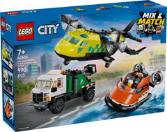 LEGO City Zestaw z samolotem ciężarówką serwisową i poduszkowcem 60505