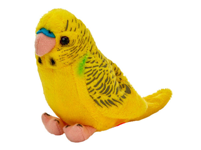 Maskotka ZOO Papuga falista żółta 13cm