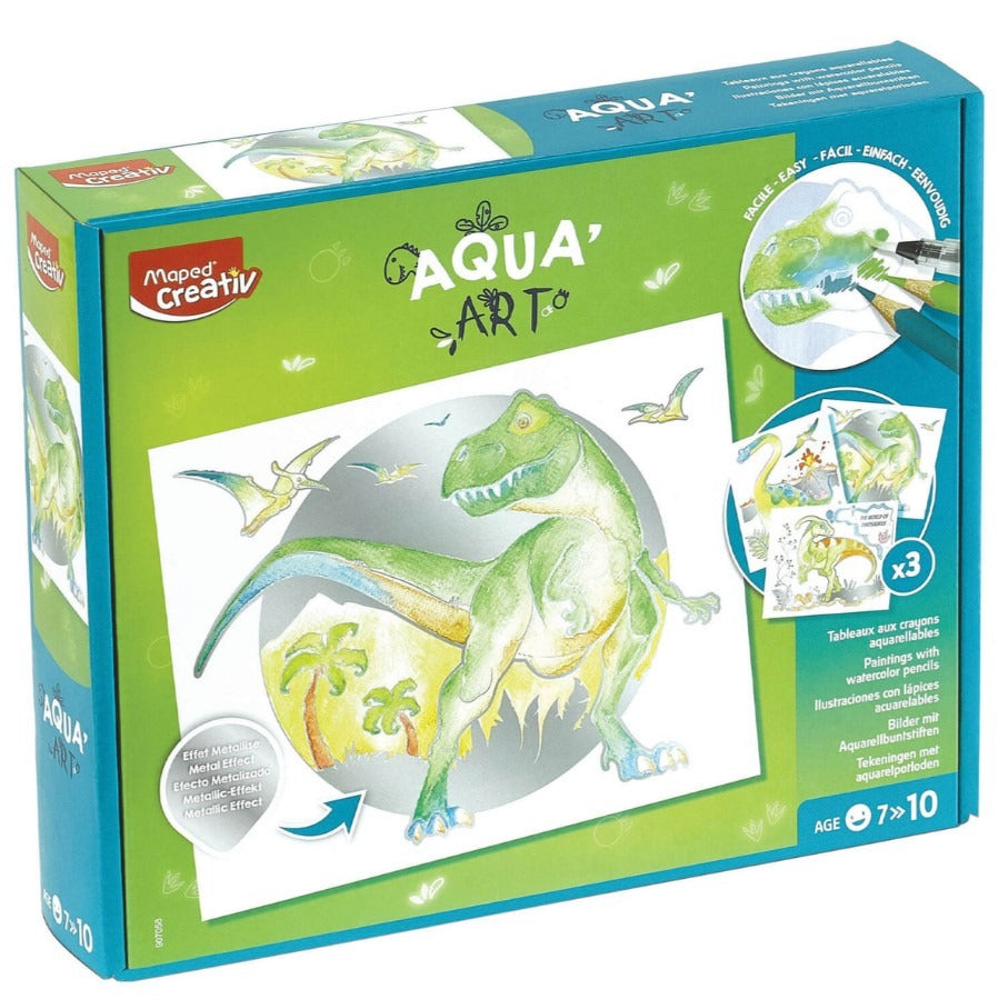 Aqua Art obrazy akwarelowe motyw dinozaury Creativ