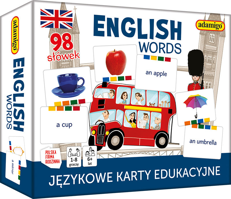 English Words językowe karty edukacyjne