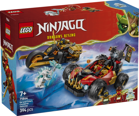 LEGO Ninjago wielofunkcyjne pojazdy Kaia i Cole'a 71864
