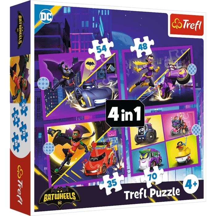 Puzzle 4w1 Poznaj Batwheels 34658