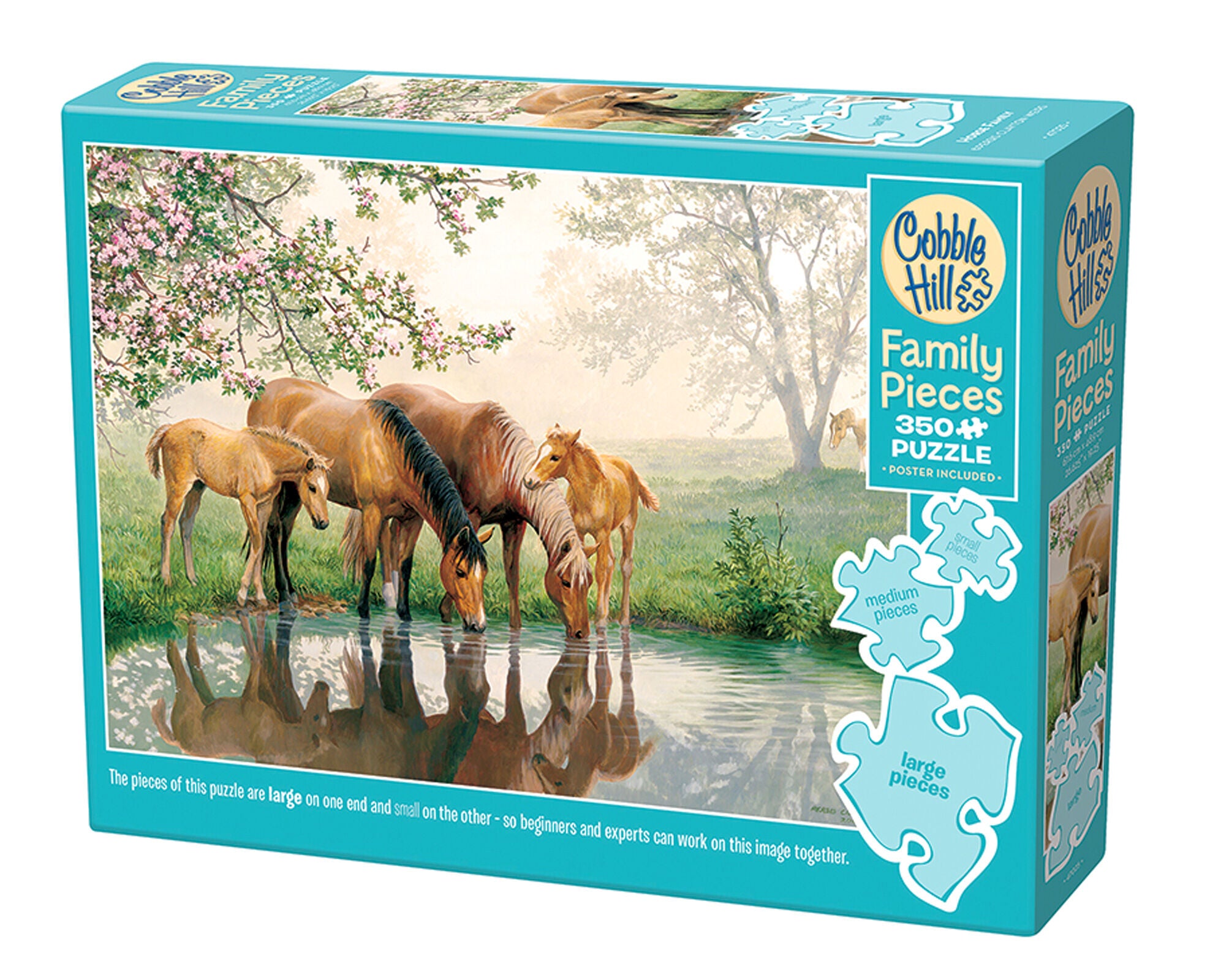 Puzzle 350 Rodzina koni 112665