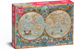 Puzzle 2000 CherryPazzi Great Discoveries World Map 50125
