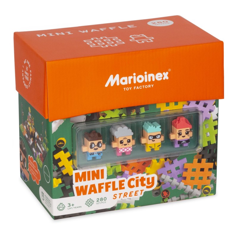 Klocki konstrukcyjne Waffle mini City Ulica 280 elementów
