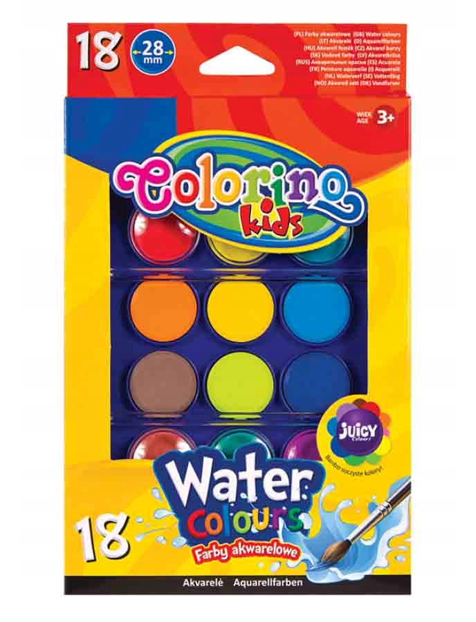 Farby akwarelowe Colorino Kids 18 kolorów