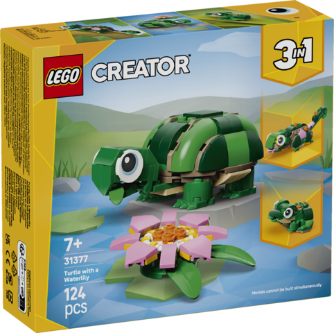 LEGO Creator 3w1 Żółw i kwiat lilii wodnej 31377