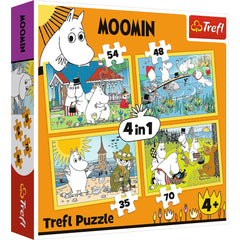Puzzle 4w1 (35,48,54,70)  Wesoły dzień Muminków 34368