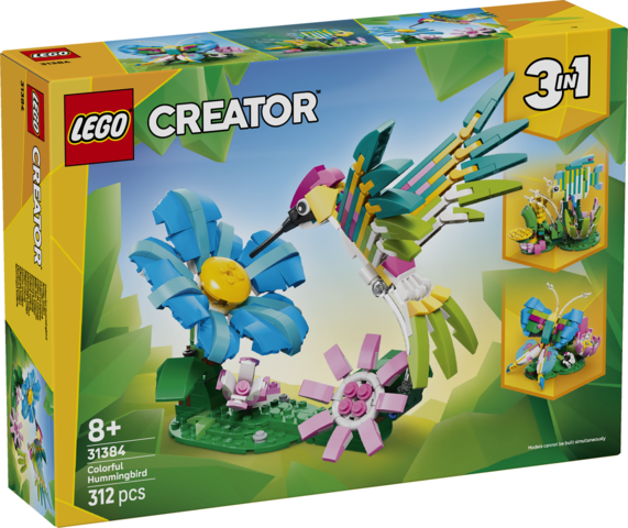 LEGO Creator 3w1 Dzikie Zwierzęta Kolorowy Koliber 31384