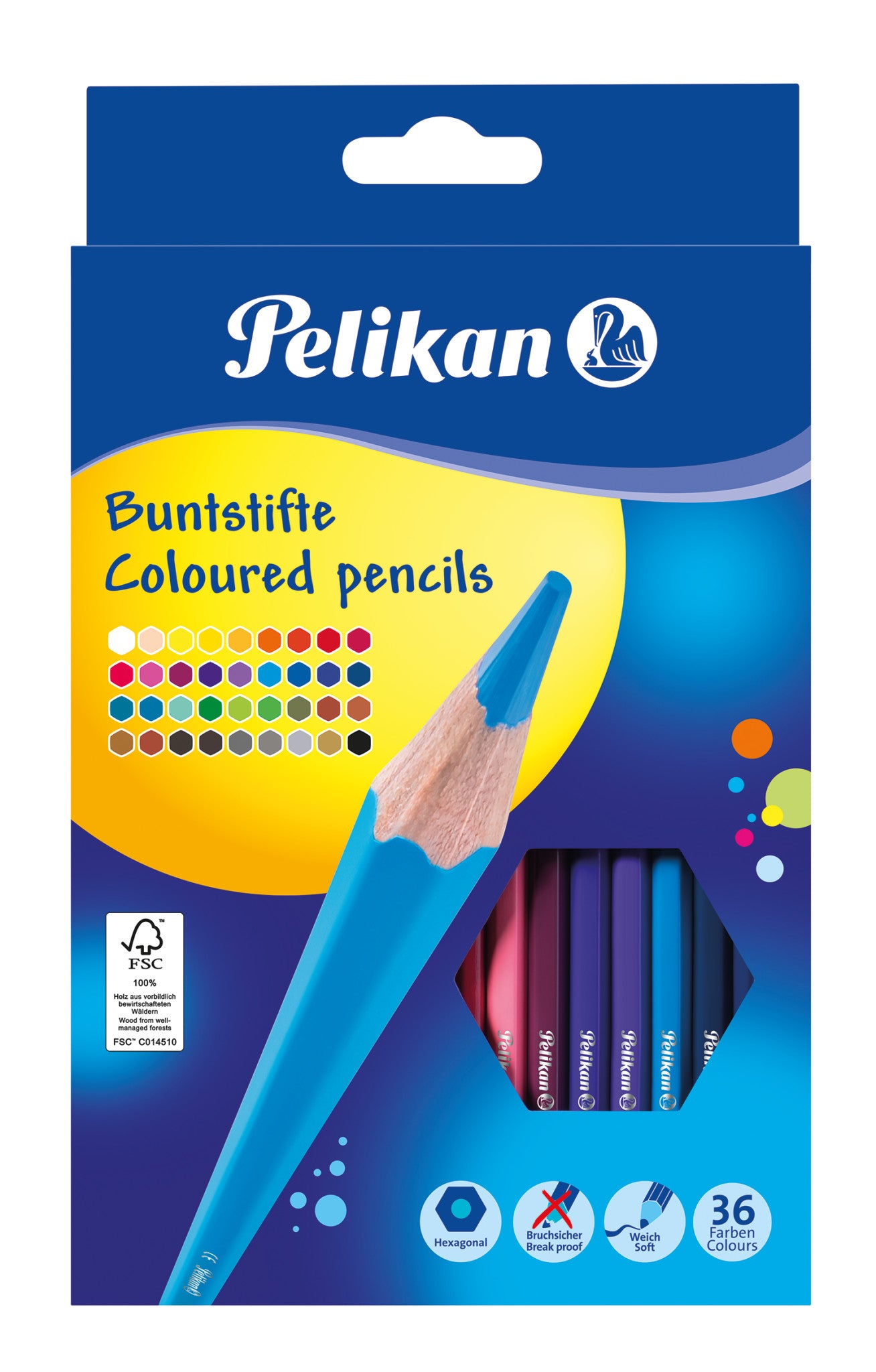 Kredki ołówkowe 36 kolorów Pelikan