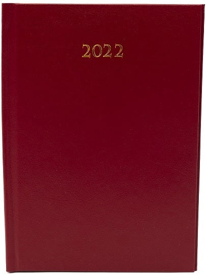 Terminarz 2022 A5 Dzienny Divas bordowy