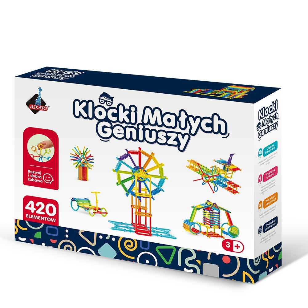 Klocki małych geniuszy Patyki 420 elementów