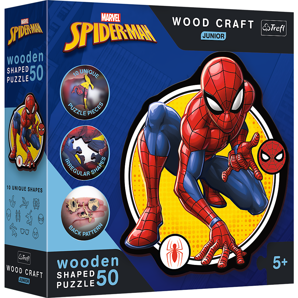 Puzzle 50 drewniane Wood Craft Junior Moc Spidermana 20204