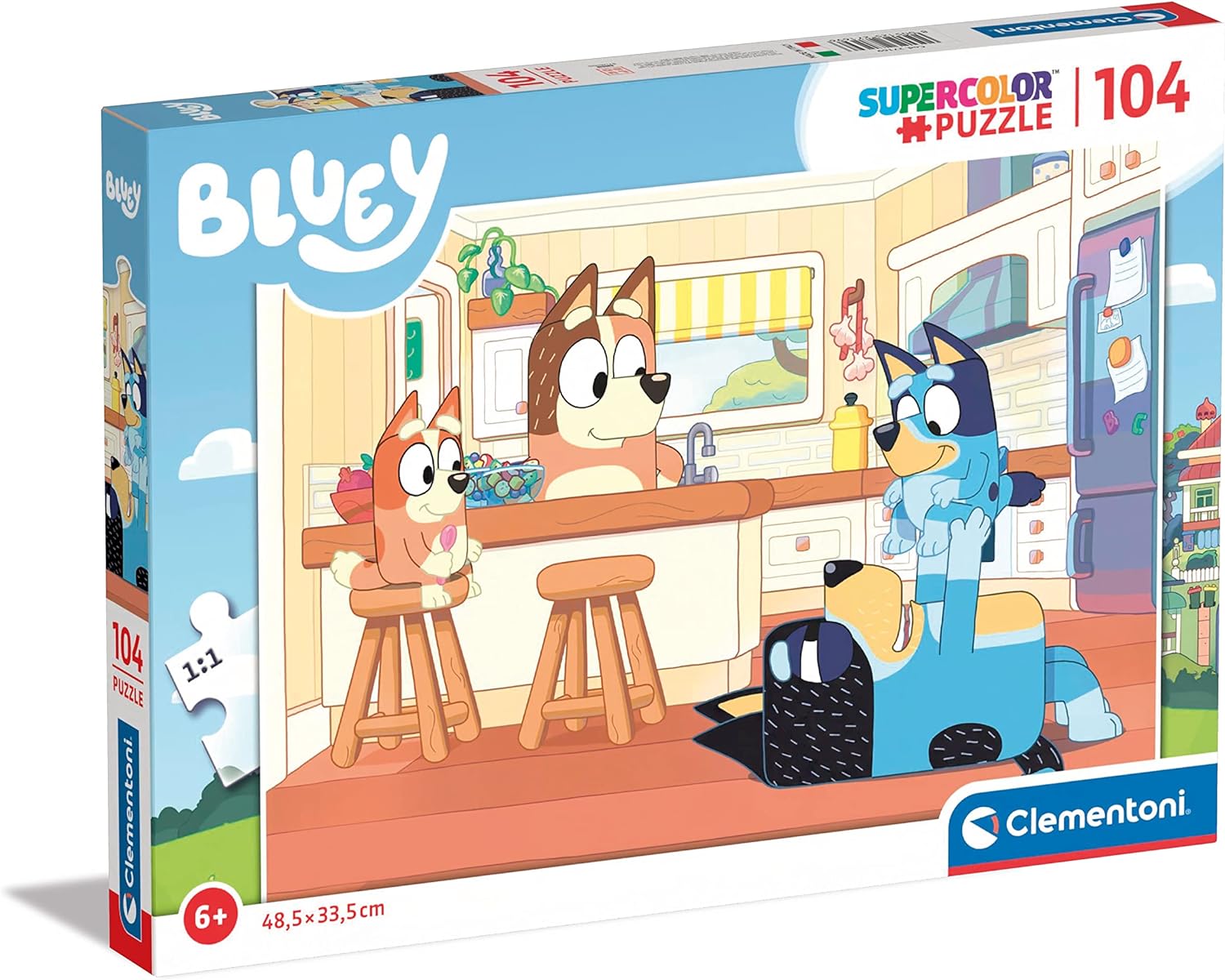 Puzzle 104 Super kolor Bluey 27169