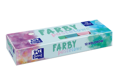 Farby plakatowe pastelowe Oxford 12 kolorów 20ml