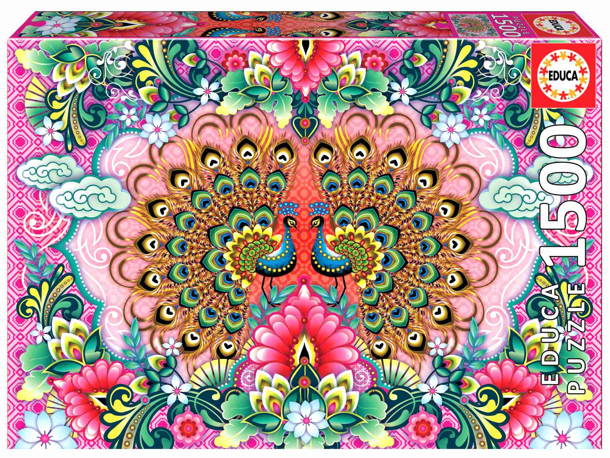 Puzzle 1500 Kolorowe Pawie Catalina Estrada 112820