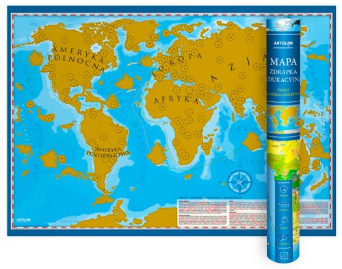 Mapa zdrapka Świat Młodego Odkrywcy