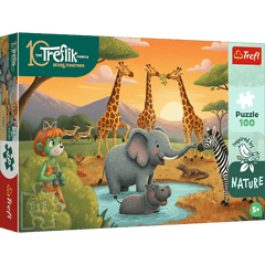 Puzzle 100 Inspired By Nature Wesoła ferajna Rodzina Treflików 16571