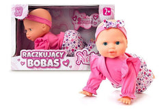 Lalka Natalia bobas raczkujący różowy 32 cm