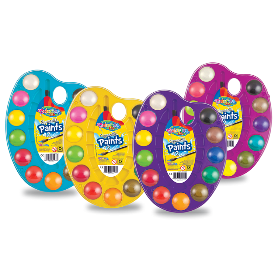 Farby akwarelowe paletka Colorino Kids 12 kolorów