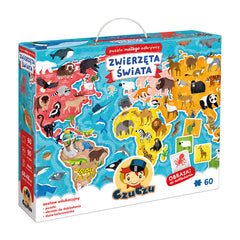 Puzzle małego odkrywcy Zwierzęta Świata CzuCzu