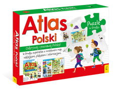 Pakiet atlas polski / plakat z mapą / puzzle