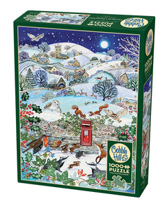 Puzzle 1000 Wieś zimową nocą 112695