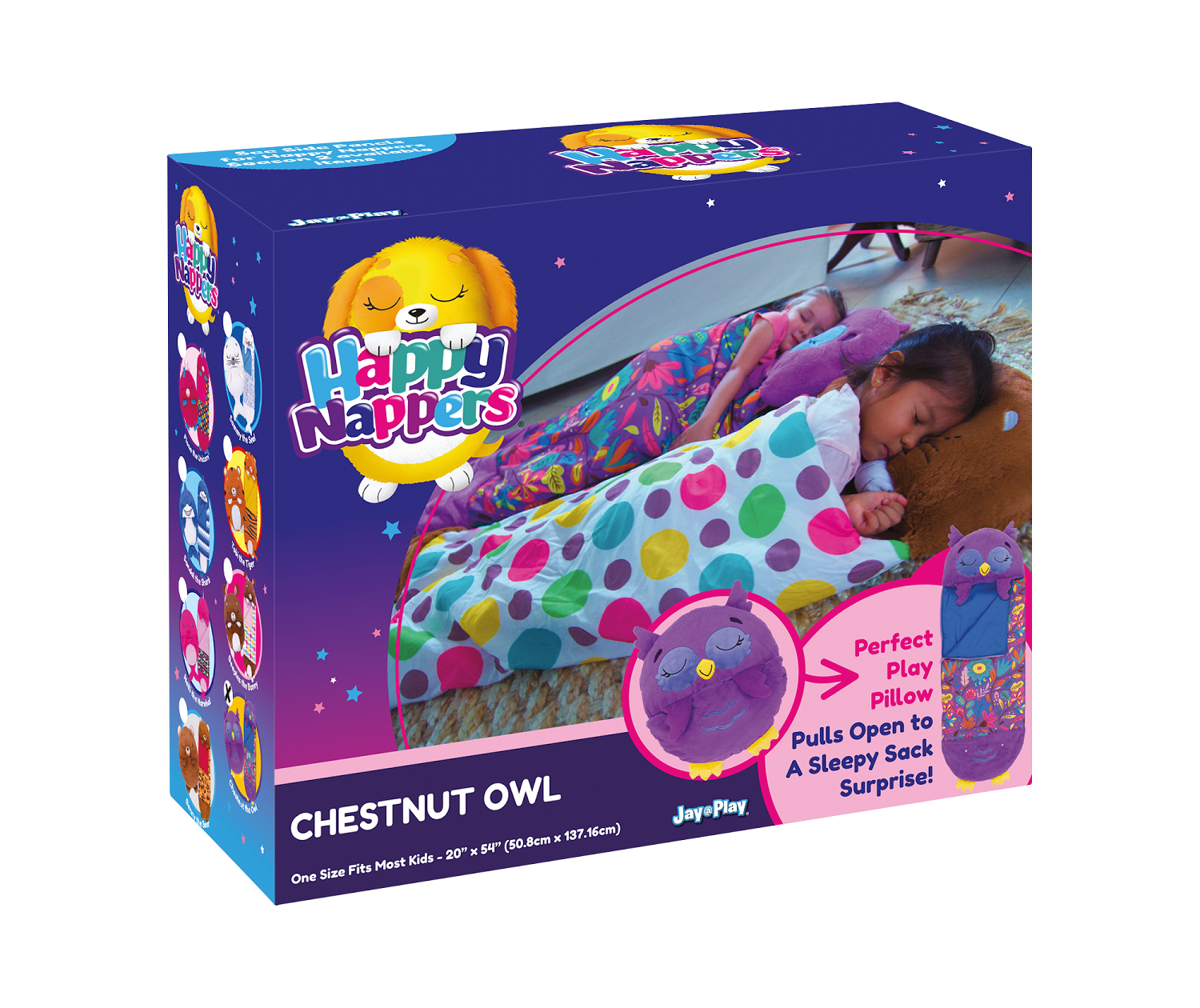 Śpiworek Happy Nappers Chestnut fioletowa sowa
