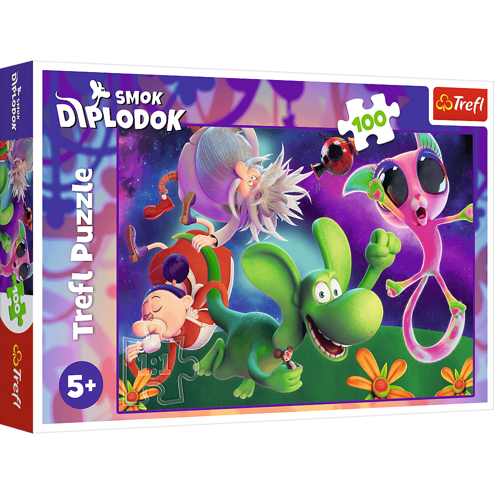 Puzzle 100 Smok Diplodok i przyjaciele 16486