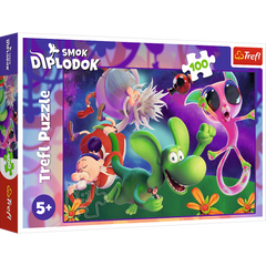 Puzzle 100 Smok Diplodok i przyjaciele 16486