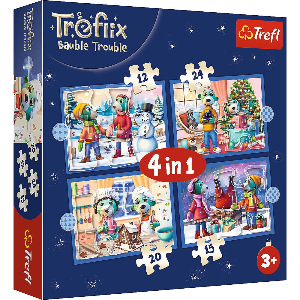 Puzzle 4w1 U Treflików pada śnieg 34657