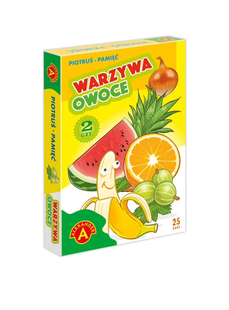 Karty Piotruś + Pamięć Warzywa Owoce
